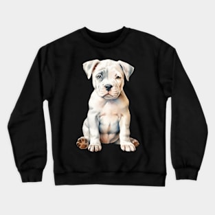 Puppy White American Bulldog Crewneck Sweatshirt